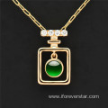 Perfume Bottle Shape Jadeite Pendant necklace